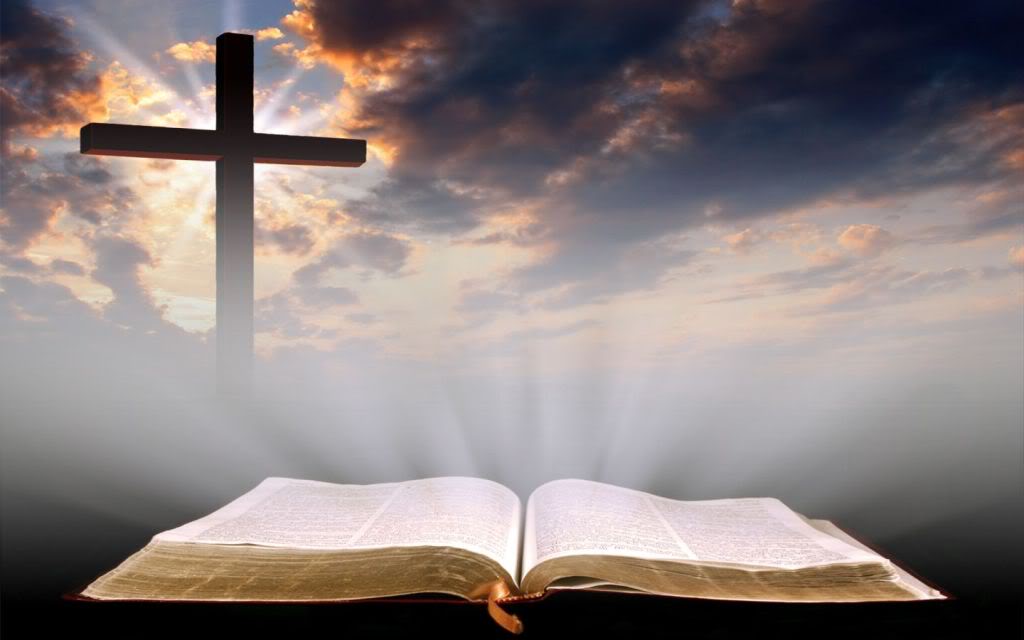 Bible and cross picture