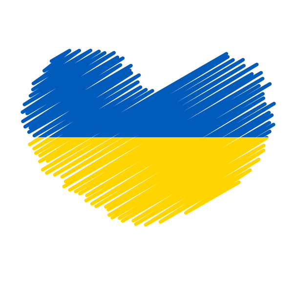Ukrainian flag heart